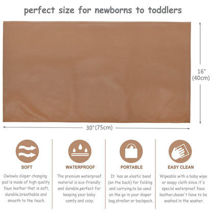 Changing Pad Portable Diaper Mat Baby Travel Changing Liner,2 Pack