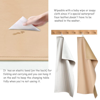 Changing Pad Portable Diaper Mat Baby Travel Changing Liner,2 Pack