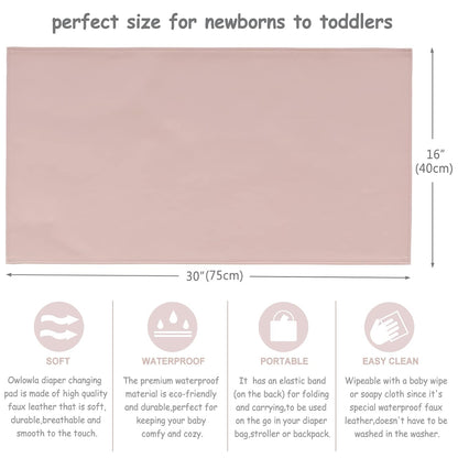Changing Pad Portable Diaper Mat Baby Travel Changing Liner,2 Pack