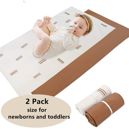 Changing Pad Portable Diaper Mat Baby Travel Changing Liner,2 Pack