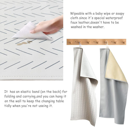 Changing Pad Portable Diaper Mat Baby Travel Changing Liner,2 Pack