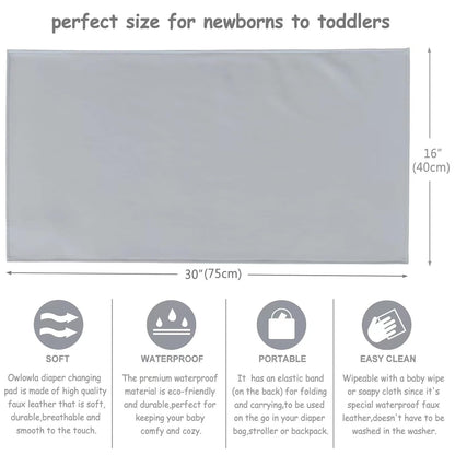 Changing Pad Portable Diaper Mat Baby Travel Changing Liner,2 Pack