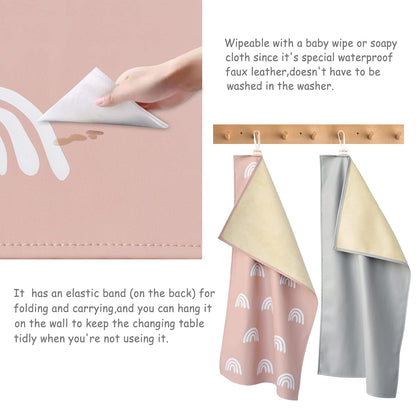 Changing Pad Portable Diaper Mat Baby Travel Changing Liner,2 Pack