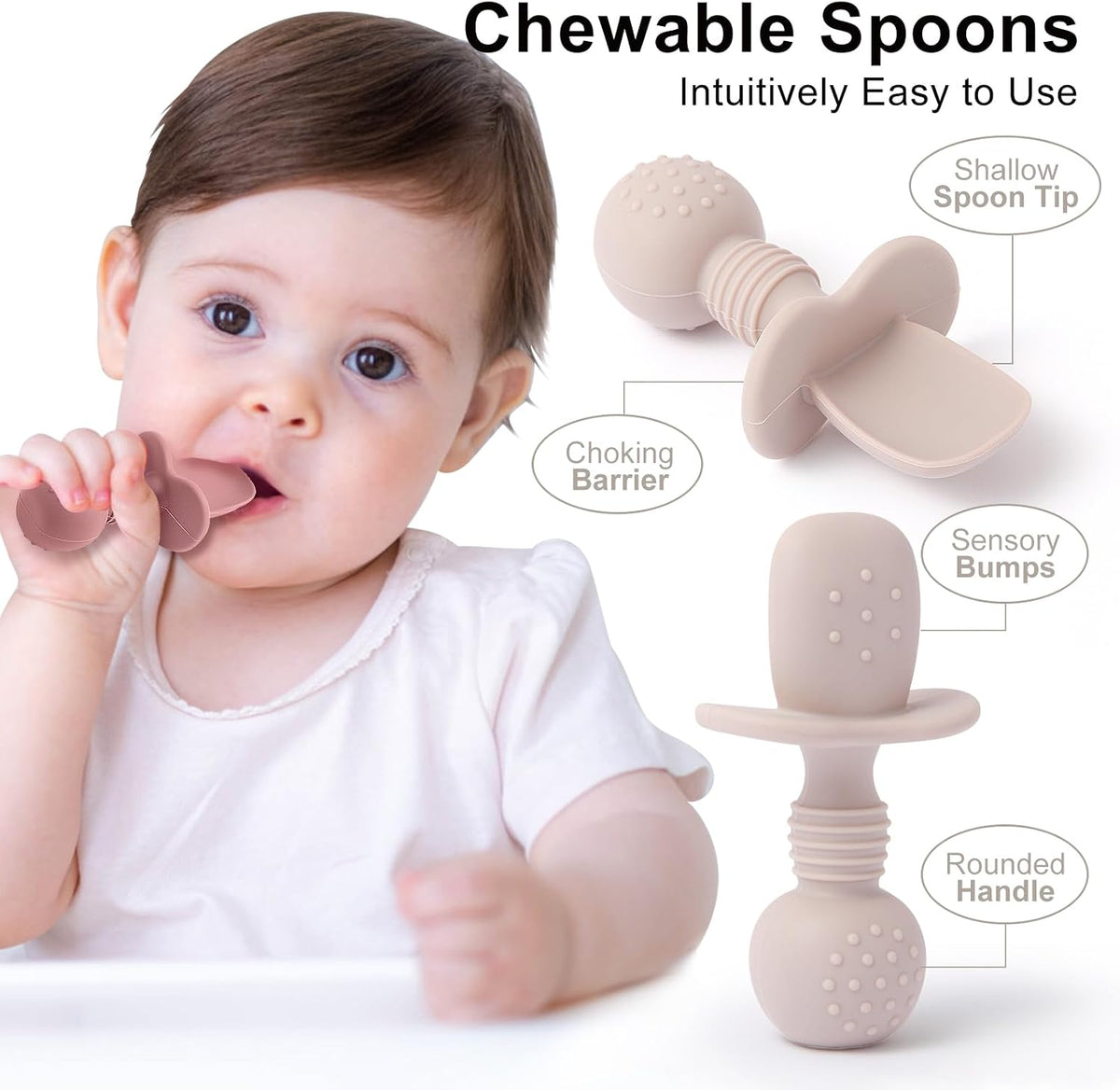 2 Pack Divided Toddler Plates with Suction, Spoons and Forks Set