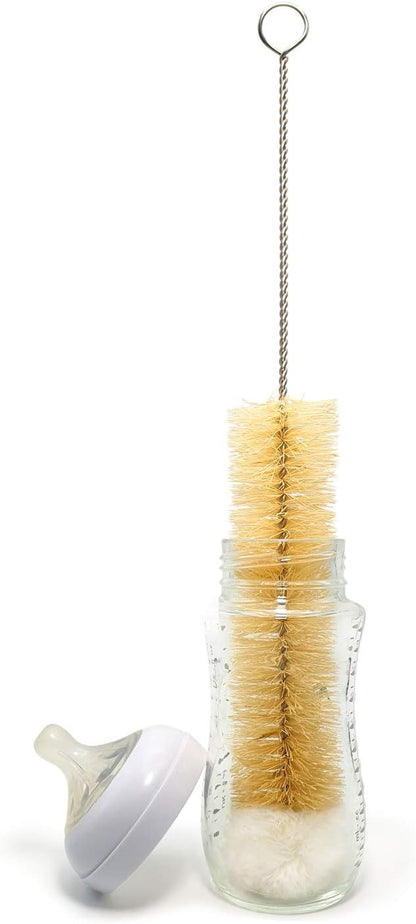 Bottle Cleaner Brush Set | 4 Cleaning Brushes | Bottle Brush Cleaner Set | Water Bottle Brush | Bottle Scrubber | Small & Long Bottle Brush for Glass - Soft Cotton Tip to Prevent Scratches