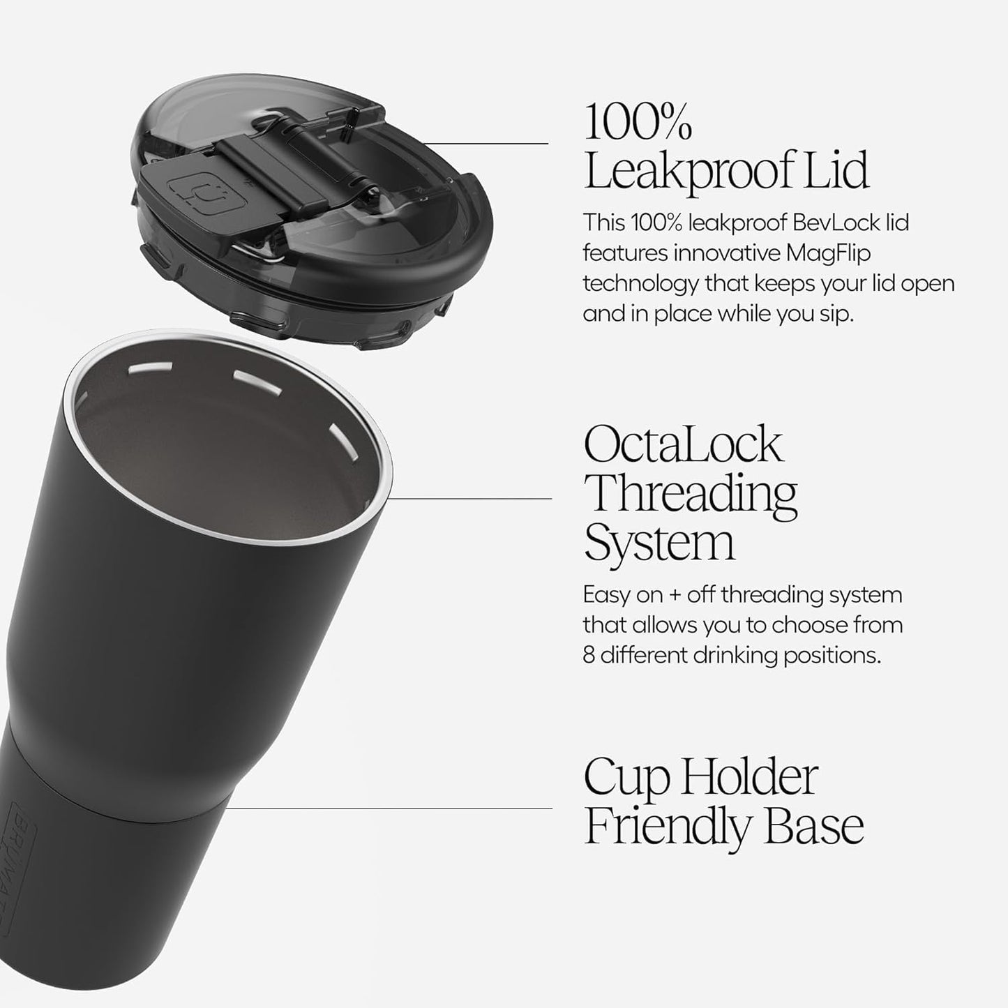Nav 35oz 100% Leak Proof Insulated Travel Tumbler with Magnetic BevLock™ Lid - Double Wall Cup-Holder Friendly Stainless Steel Mug (Kiwi)