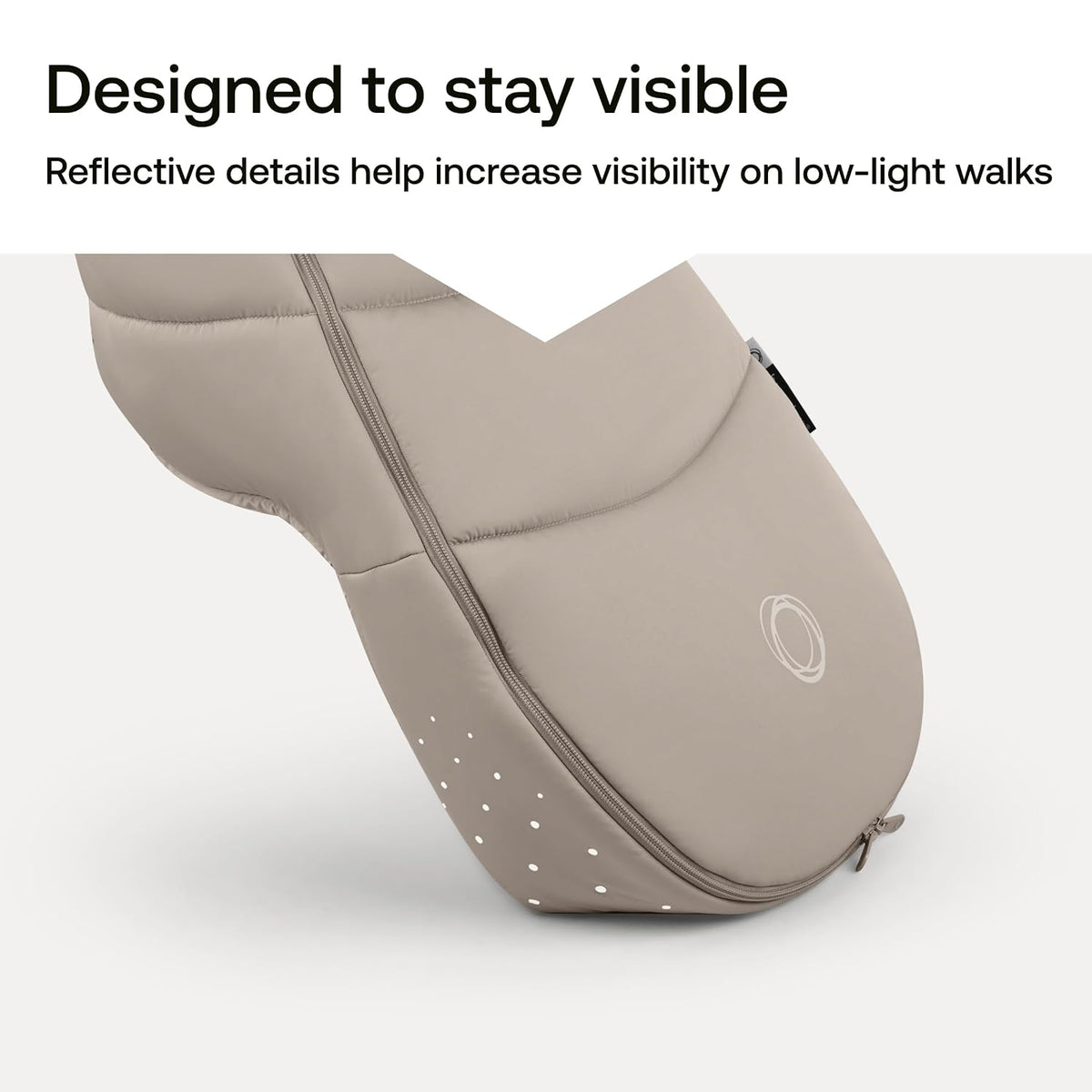 Footmuff - All-Season Stroller Accessory Weatherproof Climate Control Removable and Reflective (Moon Grey)