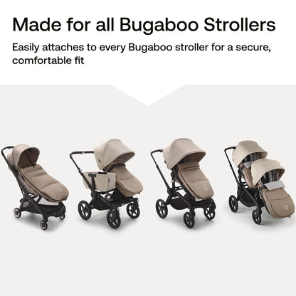 Footmuff - All-Season Stroller Accessory Weatherproof Climate Control Removable and Reflective (Moon Grey)