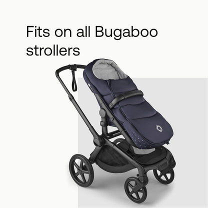 Footmuff - All-Season Stroller Accessory Weatherproof Climate Control Removable and Reflective (Moon Grey)