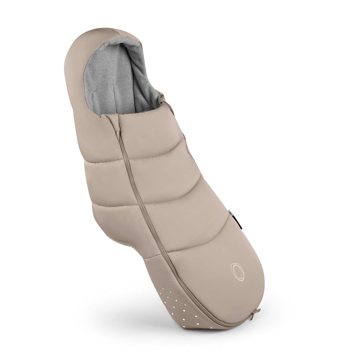 Footmuff - All-Season Stroller Accessory Weatherproof Climate Control Removable and Reflective (Moon Grey)