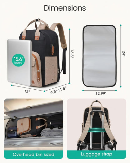 Extra Large Diaper Bag Backpack for 2 Kids Expandable 30-38L