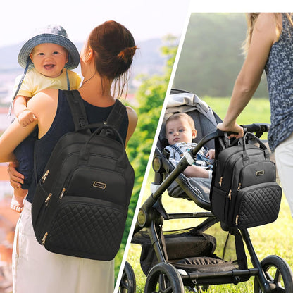 Extra Large Diaper Bag Backpack for 2 Kids Expandable 30-38L