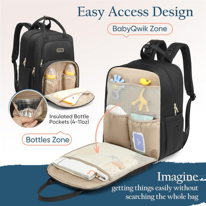 Extra Large Diaper Bag Backpack for 2 Kids Expandable 30-38L