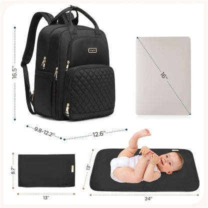 Extra Large Diaper Bag Backpack for 2 Kids Expandable 30-38L