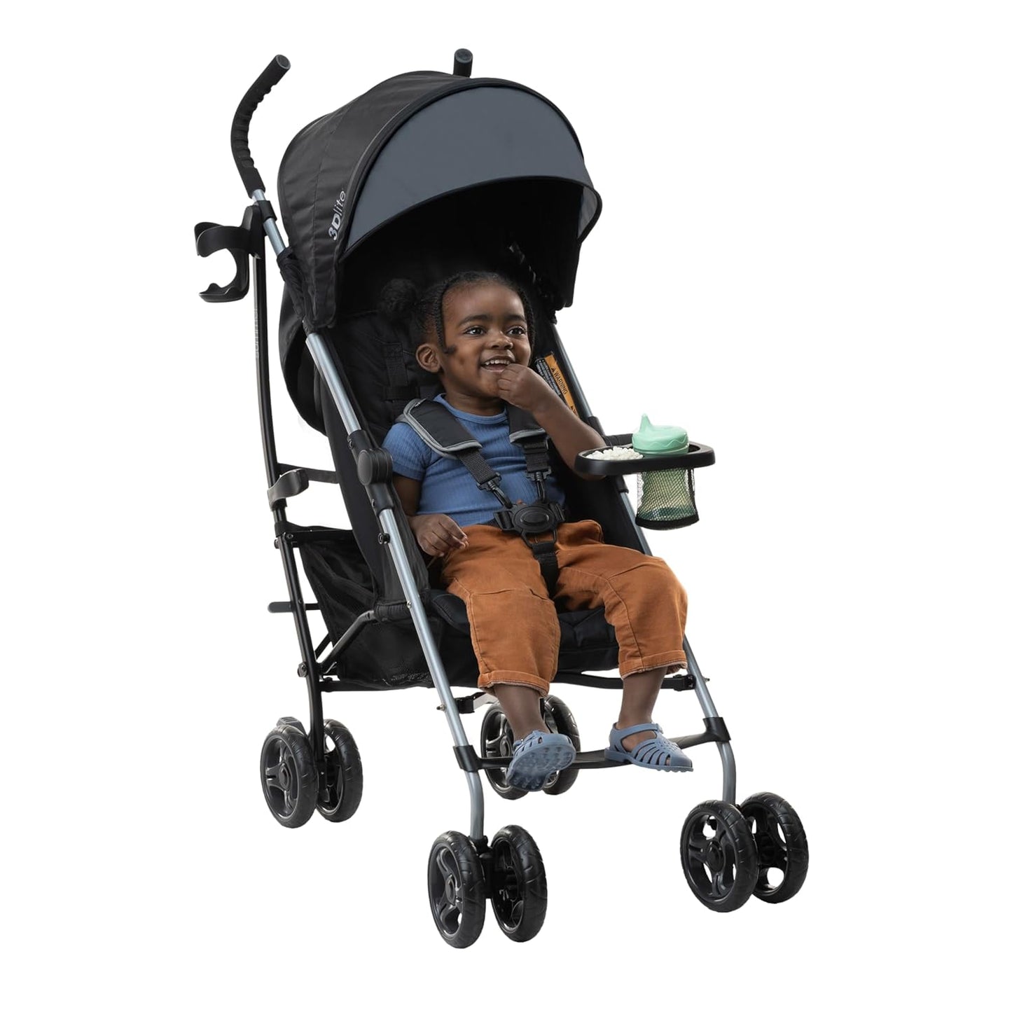 Ingenuity 3Dlite Convenience Stroller, Gray – Lightweight Stroller with Aluminum Frame, Large Seat Area, 4 Position Recline, Extra Large Storage Basket – Infant Stroller for Travel and More