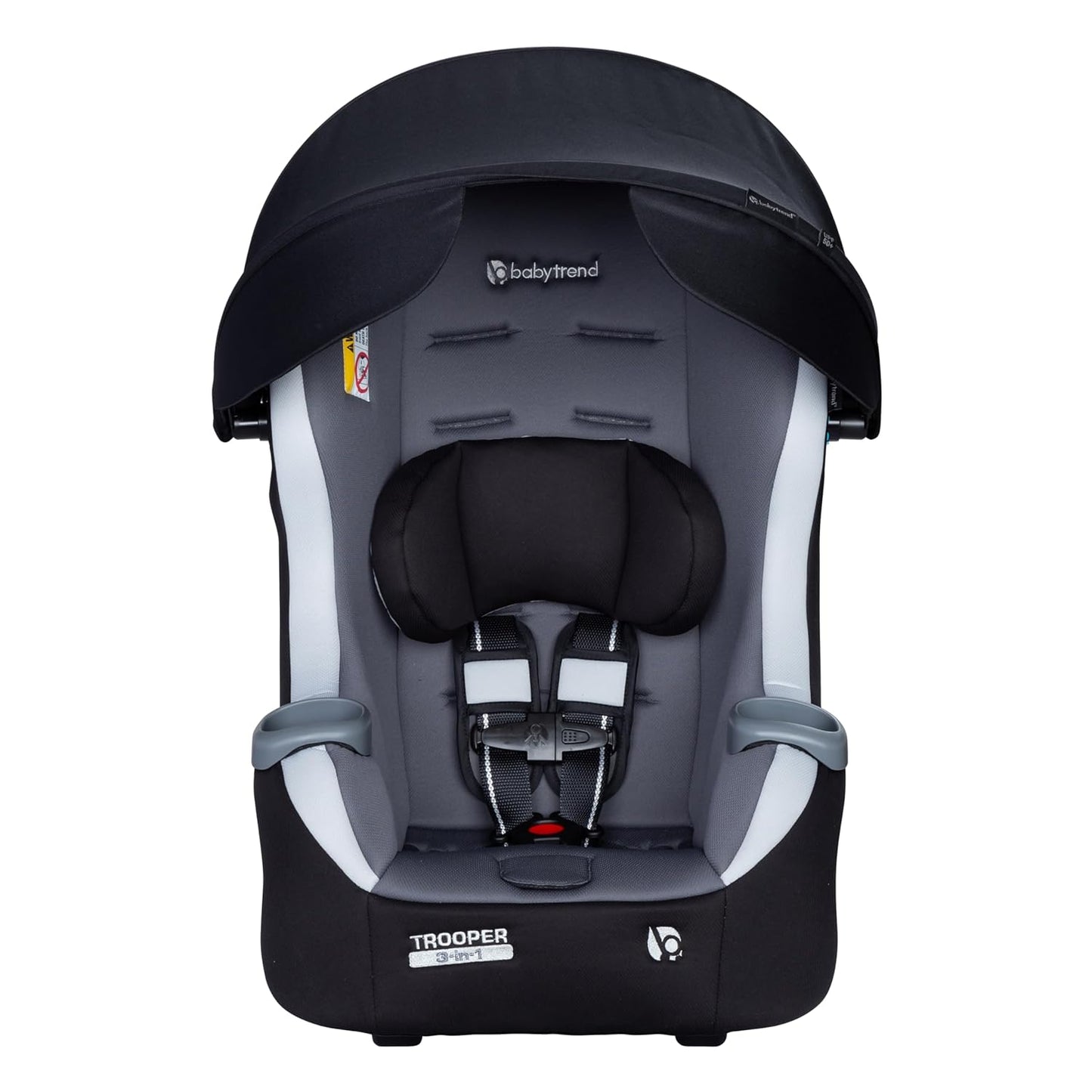 Baby Trend Trooper™ Slim 3-in-1 Convertible Car Seat, Dash Black – Slim Fit, 3-in-1 Growth Modes, Lightweight Design, Adjustable Comfort Padding