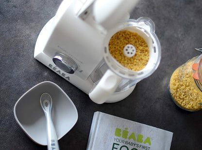BEABA Babycook Solo Duo Rice Pasta and Grain Insert, Baby Food Maker, Baby Food Processor, Baby Food Blender, Baby Food Steamer, Homemade Baby Food, Make Fresh Healthy Baby Food at Home, White