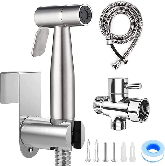 Handheld Bidet Sprayer for Toilet Handheld Sprayer Kit Toilet Sprayer Attachment for Toilet Handheld Bidet Cloth Diaper Sprayer Set Muslim Shower Toilet Sprayer