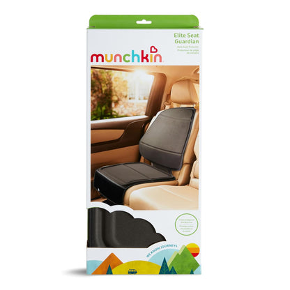 Munchkin Car Seat Cover and Baby Backseat Mirror, Includes Elite Seat Guardian Protector for Under Baby Car Seats & Toddler Booster Seats and Pivot 360 Adjustable Auto Mirror for Rear Facing Carseats