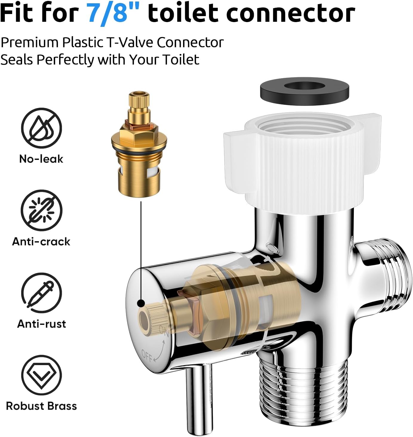 Arofa Handheld Bidet Sprayer for Toilet - 2 Pack Bidets Faucet for Existing Toilets Cloth Diaper Jet Sprayer, Stainless Steel Muslim Shower with Bidet Hose for Feminine Wash