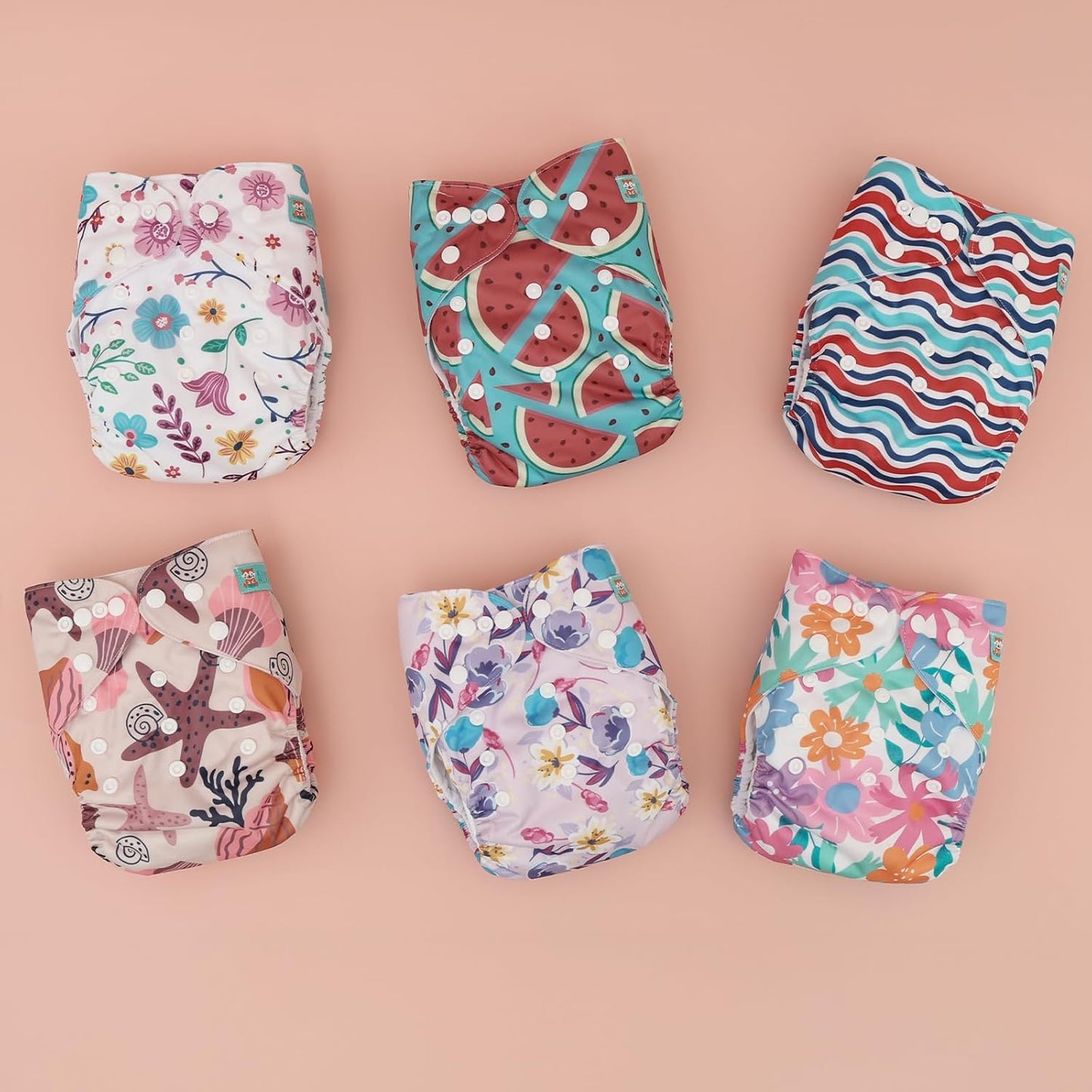 ALVABABY 12pcs Microfiber Inserts,Soft Cloth Diaper Liner,3-Layer Absorbent Inserts,Reusable for Baby Cloth Diapers 12T
