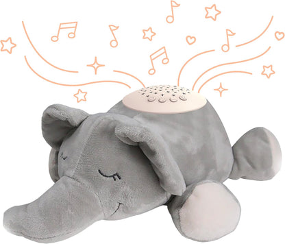 PureBaby Sound Sleepers Portable Sound Machine & Star Projector - Plush Sleep Aid for Baby and Toddlers with Soothing Night Light Display, 10 Lullabies, White Noise, and Heartbeat Sounds (Polar Bear)