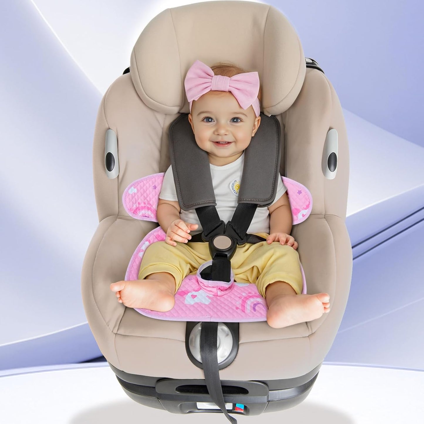 INFANZIA Dry Seat, Car Seat Protector Waterproof Carseat Liner Potty Training Toddlers, Baby and Infants, Piddle Pad for Carseats Strollers (Grey, 1 Pack