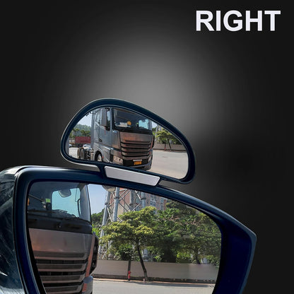 Blind Spot Mirror Adjustable 360 Degree Car Side Mirror, HD Glass Rear View Exterior Accessories Frame Thickness Less than 5MM for Car SUV (long-armed Right)