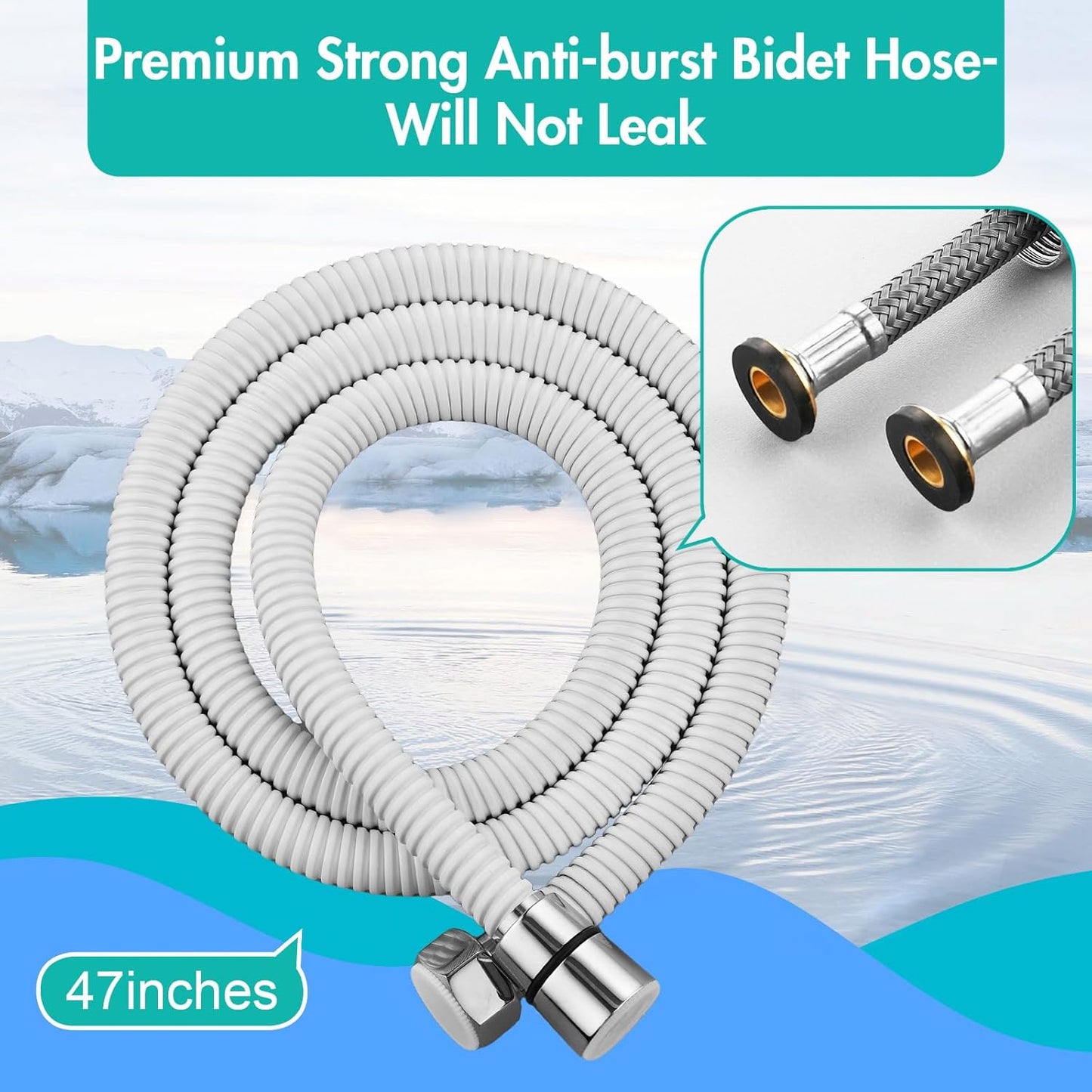 BARROCK Handheld Bidet Sprayer for Toilet, Stainless Steel Metal Made Baby Cloth Diaper Spraying Kit, Bathroom Toilet Bidet Attachment Set for Bathing Pets and Feminine Hygiene, Matte Black