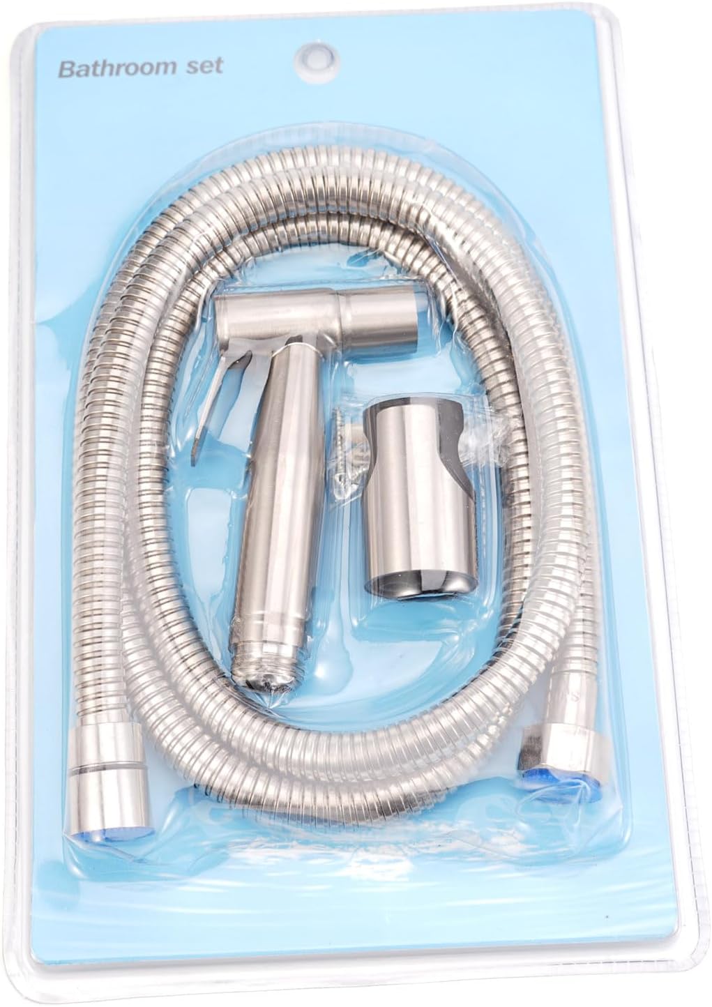 Bathroom SUS304 Stainless Steel Handheld Bidet Sprayer Toilet Cloth Diaper Shower, Toilet Jet Spray Set (Bidet Nozzles with 60inch Hose and Holder)