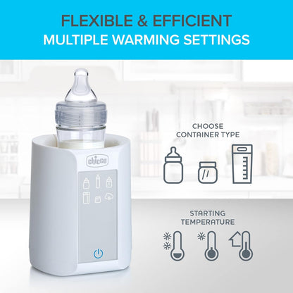 Chicco Digital Bottle Warmer & Sterilizer for Baby Bottles, Baby Food Jars, and Milk Bags | Eliminates 99.9% of Germs | 4 Heating Options | Digital Touchscreen | Automatic Shut-Off & Sound Alert