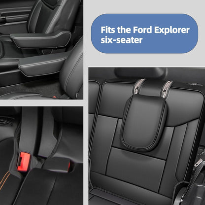 AOMSAZTO Seat Covers for Ford Mustang Coupe 2015 2016 2017 2018 2019 2020 2021 2022 2023 2024 2025 2026, Custom Fit Full Set Faux Leather (New Red)