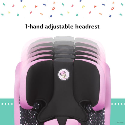 Disney Baby MagicSquad 3-in-1 Harnessed Booster Car Seat, Minnie Dot Party