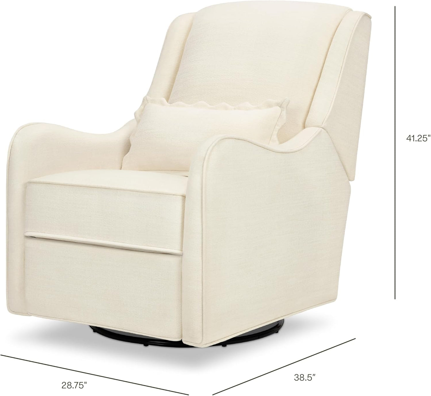 Namesake Devon Recliner and Swivel Glider in Performance Dusty Rose Eco-Basketweave, GREENGUARD Gold and CertiPUR-US® Certified