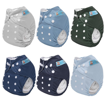 ALVABABY 12pcs Microfiber Inserts,Soft Cloth Diaper Liner,3-Layer Absorbent Inserts,Reusable for Baby Cloth Diapers 12T