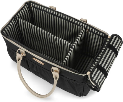 DOKUS & CO Luxe Diaper Caddy Organizer, Extra Large Collapsible Nursery Storage Tote for Baby Essentials & Travel