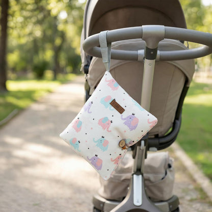 HAMUR Baby Diaper Bag Organizer – Travel-Friendly, Compact & Foldable | Stroller Pouch for Newborn Essentials – Must-Have for Boys & Girls (Leaves)