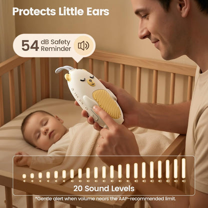 Vaydeer Baby Sound Machine for Sleep, White Noise Machine with 115 Sounds & 4 Modes, for New Moms & Newborns, Baby Sleep Soother, 54 dB Safe,Gift for Mom, Nursery Essentials