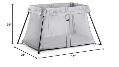 BabyBjörn Travel Crib Light, Silver, One Size