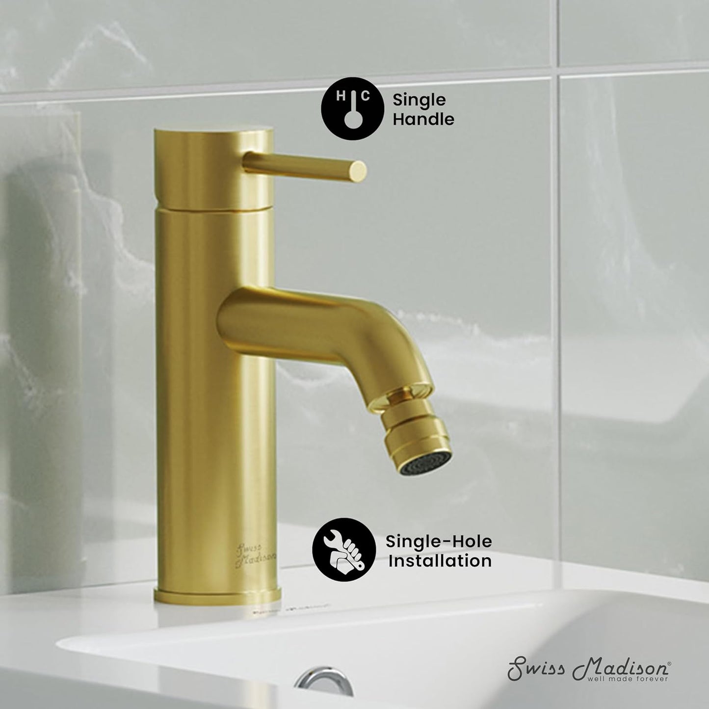 Swiss Madison Well Made Forever SM-DF81C Ivy Bidet Faucet in Chrome