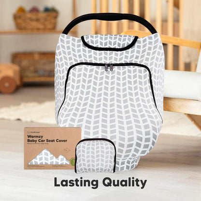 KeaBabies Winter Car Seat Cover Baby, Newborn - Universal Fit Infant Carseat Covers Baby Girl, Boy, Breathable, Lightweight Blanket, Easy to Use Stroller Canopy, Rain, Wind, Sun Shade (Laurel)