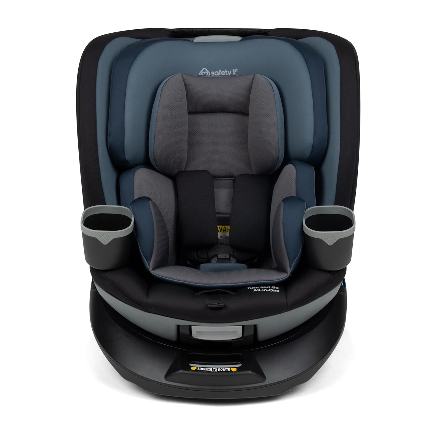 Safety 1st Turn and Go 360 ST Rotating All-in-One Convertible Car Seat, SafetySwivel Technology, SecureTech Installation, 3-in-1 Rear-Facing, Forward-Facing, Booster, 5-100 lbs, Siberian Caviar