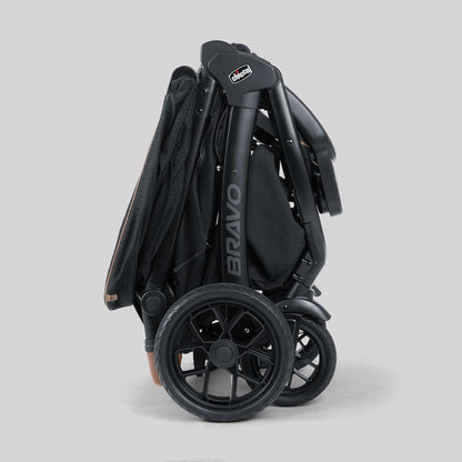 Chicco Bravo LE ClearTex Full-Size Stroller for Babies and Toddlers, UPF-Rated Canopy, GREENGUARD Gold Certified, Lightweight, One-Hand Compact Fold, Pewter/Grey