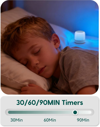 Babelio White Noise Sound Machine (Pocket Mini Pro) | 1000mAh Large Battery, 25 Non-looping Sounds for Adults, Kids & Babies, Timer, Memory Function, Pocket-Sized & Travel Essentials, White