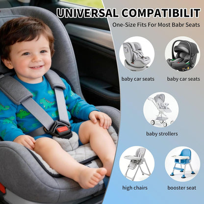 Wonderkin 2-Pack Potty Training Car Seat Protector, Waterproof Car Seat Liner, Non-Slip Leak-Proof Piddle Pads,Washable Cover Fits Car Seats Strollers Bouncers, Ages 6 Months to 4 Years (Grey + Black)