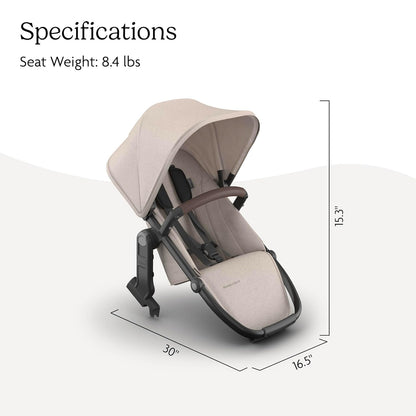 UPPAbaby RumbleSeat V3 Second Lower Seat - Compatible with Vista V2 and Vista V3 - All-Weather Seat + Magnetic Buckle – Adapters Included -Owen (Mocha Mélange)