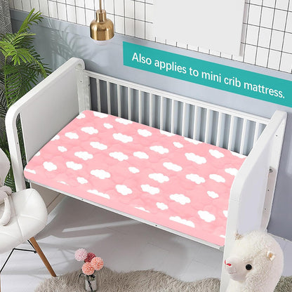 Pack and Play Sheets Mattress Pad Protector Fitted Waterproof Playard Mattress Cover, Compatible with Graco Pack n Play & Dream On Me & Pamo Babe, Playpen/Playard Sheet Quilted, Gray, 39" x 27"