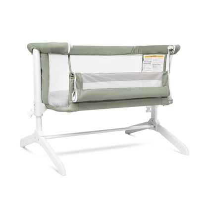 Baby Delight Beside Me Serenity Bassinet | Lightweight Bedside Sleeper & Baby Bassinet | 7-Position Height Adjustment | 100% GOTS Certified Organic Cotton Fabric | Organic Sage