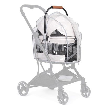 Beberoad Unisize Pet Stroller Rain Cover - Foldable Clear Protection for Snow, Wind & Rain, Suitable for X2/X3/T5/T6/X5 & Various Stroller Models