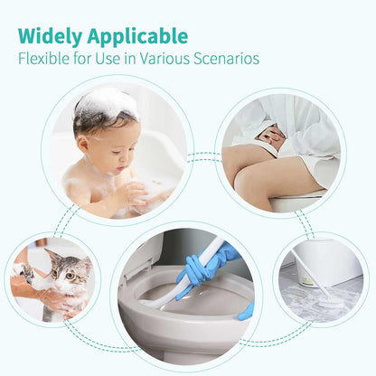 BARROCK Bathroom Hand Held Bidet Sprayer for Toilet Handheld Shattaf Spray Head Attachment Replacement, Adjustable Water Pressure for Feminine, Pets and Baby Diaper Washing, Matte Black